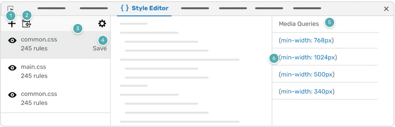 Firefox style editor visual guide